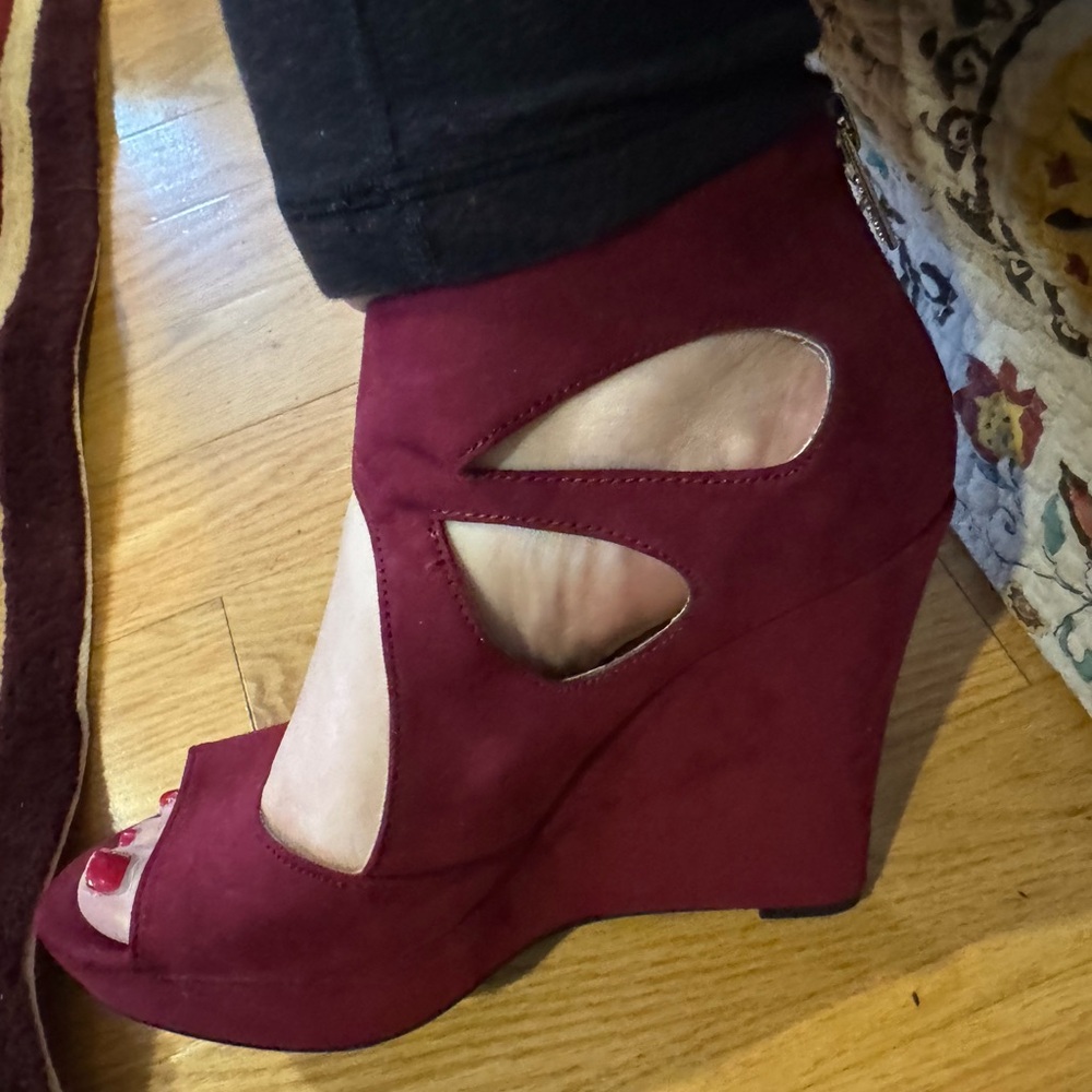 Guess Suede Platform Heels